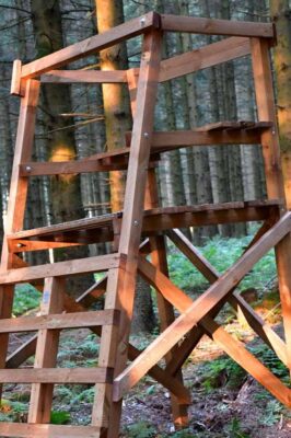 Drückjagdbock Holz Schlossschrauben